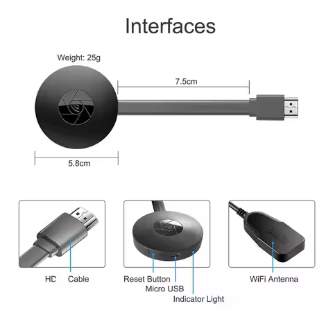 TV Stick G2 TV Dongle Receiver For MiraScreen Support HDMI-compatible For Miracast HDTV Display Dong
