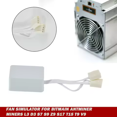 Fan Simulator for Bitmain Antminer Miners L3 D3 S7Z9 S17 T15 T9 V9 Silencer Wire Automatic Speed Reg