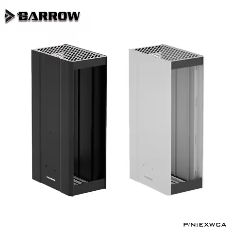 Barrow External Water Cooling Dock ITX Case Supports Dual 240 360mm Radiator, Pump Reservoir, FAN, S