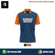 MOCKUP DESIGN JERSEY POLO SHIRT (RONT) - CORELDRAW FILE CDR (DIGITAL PRODUCT) MB-006