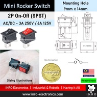 [AC DC] 2 Pin / 3 Pin Mini Rocker Switch, Suis Rocker, AC ON OFF Switch, DC ON OFF Switch, 3A 250V D