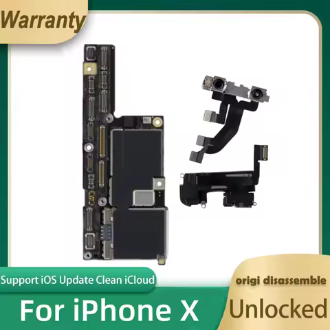 For iPhone X Motherboard With Face ID 64GB 256GB Logic board 100% Teste Original Unlocked Mainboard 
