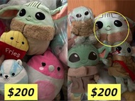 睇圖2購買👌【清倉·只出一套】$200一套。議價黑名單‼️ 美國kellytoy squishmallow系列 數個。議價黑名單‼️ 或 $200 右圖baby yoda 星球大戰尤達寶寶公仔 ⚠️單