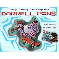 Darrell the Chicken Fun Acrylic Mirror Pins for Conny Jash Fans keychain |Chicken pin, fandom artwor