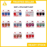 SHOT Dart Flight L-STYLE Dart Flight Set of 3 with 150 Micron Thickness Made in Japan