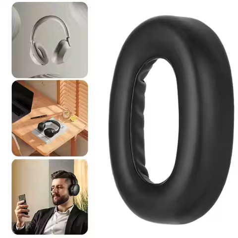 1Pair Protein Leather Ear Pads Foam Sponge Replacement Headset Earmuff Ear Cushion for Jabra Evolve2
