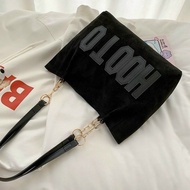 HOOTO Suede Shoulder Bag, Fashionable Large Handbag for Women to Go to School and Go Out Elegant