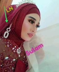 Slayer Akad Murah Veil Atasan pengantin Wanita payet mutiara tunangan hantaran Kerudung ibu Besan Slendang Manten seragaman Baju kondangan pelengkap gaun Pesta dan wisuda hijab gown Kebaya Kado Nikahan jilbab Tunangan bride kekinianTerlaris