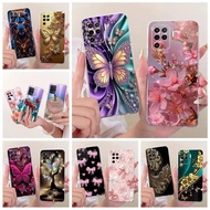 For Oppo A94 4G Case Luxury Flowers Buttefly Painted Cover Soft Slim Phone Case For Oppo A94 A 94 Op