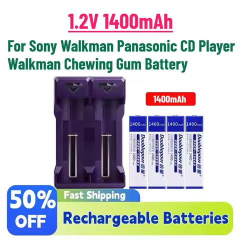 In Stock Upgrade 1.2V 1400mAh Rechargeable 7/5F6 NIMH Battery For Sony Walkman Panasonic CD Player W