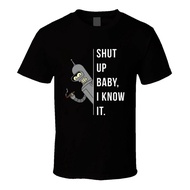 Trendy men's T-shirt Shut Up I Know It Funny Bender Futurama Gift T-shirt
