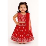 Ready Stock - Red Trending Kids Lehenga Choli  / Lehenga Choli For Girls / Lehanga Kids / Kids Lehan