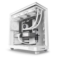 Vỏ Case NZXT H6 FLOW ALL BLACK / WHITE MID Tower / Sẵn 3 Fan - Hàng Chính Hãng