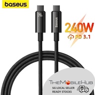Baseus Tungsten 240W Type-C to Type-C 1M 2M 3M PD 3.1 Fast Charging Charger Data Cable