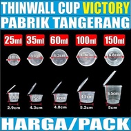 A♥6T Thinwall Cup 25Ml 35Ml 60Ml 100Ml 150Ml Plastik Bulat U Puding