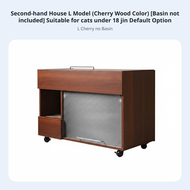 Cat Litter Cabinet Vintage Enclosed Furniture Large Anti-Tracking Litter Box Odor Control PVC