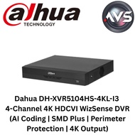 Dahua DH-XVR5104HS-4KL-I3 4-Channel 4K HDCVI WizSense DVR (AI Coding | SMD Plus | Perimeter Protecti
