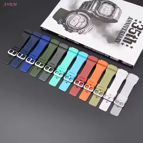 Strap for Casio G-SHOCK AQ-S810W/S800W AE-1200 AEQ-110W MCW-200H W-735H Men Silicone Resin Sport Wat