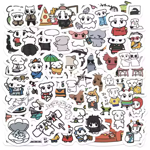 80Pcs Kpop Aespa Stickers Aespa Winter DIY Stickers Scrapbooking Phone Luggage Skateboard Waterproof