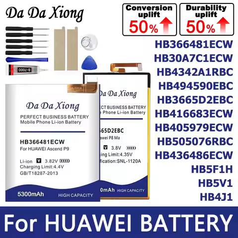 Large Capacity Battery For Huawei Ascend Nexus Mate 6P P9 P10 P20 Pro Lite Y300 C8500 G700 Honor 7 8
