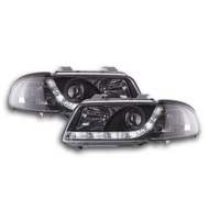 Audi A4 B5 1995 1996 1997 1998 1999 2000 Black Projector Head Lamp Light headlamp headlight drl LED 