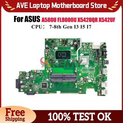 X542UA Laptop Motherboard For ASUS X542UF X542UAR X542UN A580U X542UA X542UQ X542UR FL8000U X542U X5