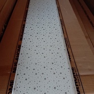 plafon PVC, putih motif bintangg