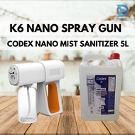 【Ready Stock】 New Model K6 Wireless Nano Atomizer spray Disinfection spray Gun Sanitizer spray machine无线消毒喷雾器 消毒枪