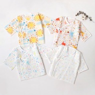 【彌月禮組】MIT新生兒嬰兒禮物9件組-紗布衣x4+護手套x4+提袋x1