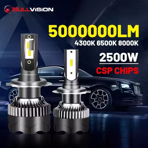 Bullvision H4 LED Headlight 5000000LM 2500W LED H7 H1 H11 H8 H9 9005 9006 HB3 HB4 4300K 6500K 8000K 