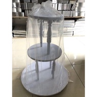 Round 3-tier bridal cake table