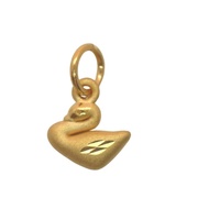 TAKA Jewellery 999 Pure Gold Pendant Swan