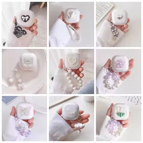 For Anker Soundcore R50i /P20i / R50i NC k20i C30i P30i P40i Cute love/angel Pendant Transparent Sil