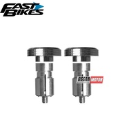 JALU STANG MOTOR SPIRAL TITANIUM CHROME SILVER FULL CNC ORIGINAL STAINLEES STEEL 100% PROBOLT THAILA