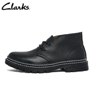 Clarks_ Mens Dress Morris High II Black Tumbled รองเท้าบูทหนังวัวเนื้อนุ่ม รองเท้าผู้ชาย รุ่น COURTLITE DBT26165552 สีน้ำตาล