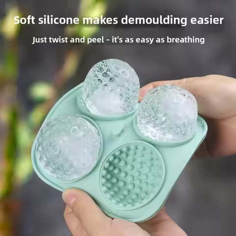 Silicone Ice Tray for Golf Hockey 4-piece Baseball Ice Maker Star Wars Ice Block Mold Home Round Bal