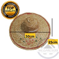 20 Inch Grass Straw Farmer Hat Cap Topi Rumput Jerami Petani Straw hat large agricultural farmers we