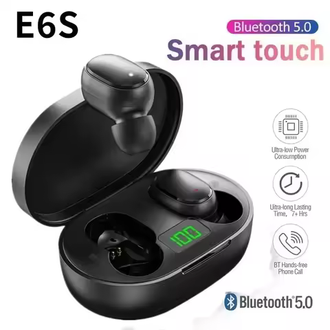 E6S Wireless Bluetooth Earphones Wireless Headphones TWS Headset Noise Cancelling Earbuds with Micro