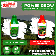 Power Grow Organic Foliar Fertilizer Green &amp; Red Liter, Green for Growth Booster Vegetative Stage &amp; Red for Fruit &amp; Flower Enhancer Reproductive Stage The Complete Plant Food with Full Organic Supplement FPA Approved Fertilizer &amp; Pesticide Authority, OCCP