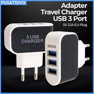 HP SANJI TRAVEL ADAPTER 3 PORT 5V 3.1A USB CHARGERhp EU PLUG FOR SMARTPHONE ADAPTER