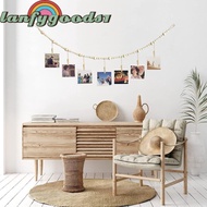 LANFYGOODS Photo Display, Wooden Beads Wall Hanging Picture Holder, Creative Wall Decoration Decor C