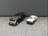 (兩架不散賣) 絕版 Toys Cabin 扭蛋 Toyota Alphard Vellfire 豐田 AE86 Trueno 塑膠車仔兩架 玩具 轉蛋 非盲盒 比例為 1:87 與 Tomica, 
