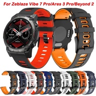 Silicone Watch Band For Zeblaze Vibe 7 Pro / Btalk 2 Lite / Ares 3 Pro / Beyond 2 / Stratos 2 Strap 22mm Replacement Watchband