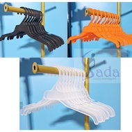 Combo of 100 flat plastic children's coat hangers from 25cm to 30cm long in all colors - sada shop