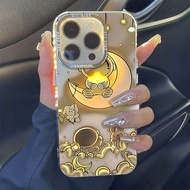 For IPhone 11/12/13/14/15 Pro Max Case Cute Moon Astronaut Moon Rabbit Case For IPhone 11,12,13,14,1