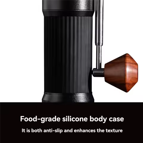 ABBZ-Coffee Bean Grinder, Hand-Cranked Coffee Grinder, CNC Fine Steel Grinding Core, Portable Foldin