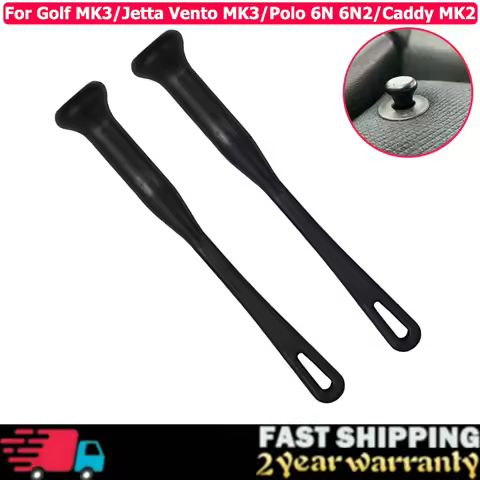 2x Black Rear Seat Backrest Release Pull Rod 1H0885683 1H0 885 683 For Golf MK3 / Jetta Vento MK3 / 