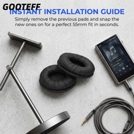 CARAMELOMA 2PCS Universal Headphone Ear Pads, Noise Isolation 55mm/2.17in Wrinkle Leather Earpads, E