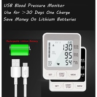 USB Voice Digital Wrist Blood Pressure Monitor Automatic Tonometer Tensiometro Pulse Rate Heart Sphygmomanometer Baumanometer