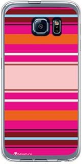 SECOND SKIN Moisture Stripe Pink (Soft TPU Clear) Design by Moisture/for Galaxy S6 SC-05G/docomo DSC